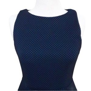 Ann Taylor Loft polka dot sleeveless fitted dress size 2